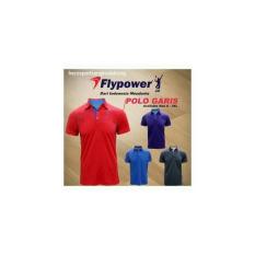 Baju Flypower Polo Garis FLY POWER /Baju Badminton
