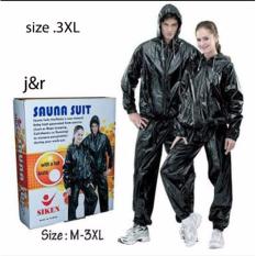 BAJU SAUNA PEMBAKAR LEMAK/BAJU SAUNA SUIT/BAJU SAUNA SIKEN HITAM ORIGINAL SIZE XXXL