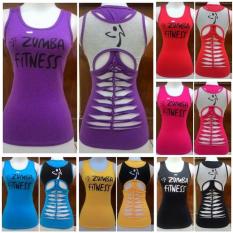 Baju Senam Aerobik Zumba Tanktop Senam Kaos Senam Cantik Unik - E73D7C
