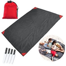 Beach Blanket-Waterproof Nylon Picnic Selimut, Kompak Outdoor Selimut dengan Jangkar Pasir, Terbaik untuk Pantai, Park, Hiking, Berkemah (Double Ukuran)-Intl