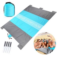 Beach Blanket-Waterproof Nylon Picnic Selimut, Kompak Outdoor Selimut dengan Jangkar Pasir, Terbaik untuk Pantai, Park, Hiking, Berkemah-Internasional