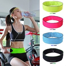 Perut Korset Pelangsing Kebugaran Menjalankan Jogging Bersepeda Belt Pouch Sports Tas Pinggang Hitam S-Intl