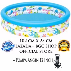 Bestway Kolam Renang Anak Ocean Life Pool K2 - 102 cm x 25 cm + Pompa Angin