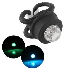 Bicycle Bike Silicone Head Rear LED Flash Warning Light Black Bright Useful - intl