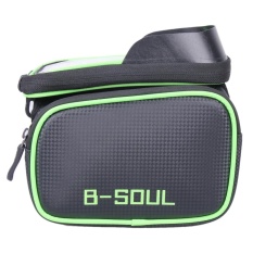 Sepeda Frame Casing Pannier Tube Pouch Touchscreen Sepeda Ponsel Pemegang (Green)