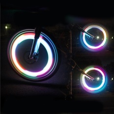 Lampu LED Sepeda Motor Mobil Listrik Roda Spokes Lamp Silicone Lampu Flash Light 4 Warna Lampu Valve (Colorful) -Intl
