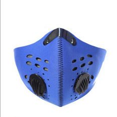 Sepeda Motor Naik Sepeda Sports-luar Room Snowboard Karbon Aktif Penyaring Topeng Pelindung Termal Angin-bukti Anti By Pollution Tahan Debu Yg Menimbulkan Meredam PM2.5 Biru