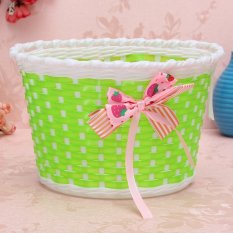 Bunga Keranjang Depan untuk Sepeda untuk Sepeda Shopping Stabilizers Anak-anak Anak-anak Girls Green