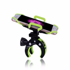 Bike Mount Pemegang Bicycle Handlebar Phone Mount MotorcycleCarriage Bicycle Cell Phone Holder Cradle With Rubber Strap 360 Degree Rotate- INTL