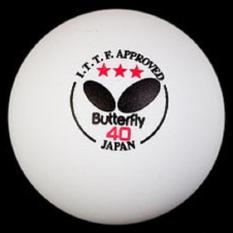 BOLA PINGPONG BUTTERFLY 40+ PLASTIC PUTIH 3 STAR 1 BOX ISI 3 BOLA MURAH JUAL PERLENGKAPAN TENIS MEJA ADHA SPORT