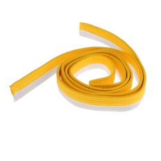 BolehDeals kapas berwarna TKD merasa inti seni bela diri sabuk Taekwondo 220 cm putih + kuning - Internasional