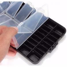 Box Kotak Perkakas Kail Pancing Waterproof Case Q041 Fishing Box Tools - Hitam