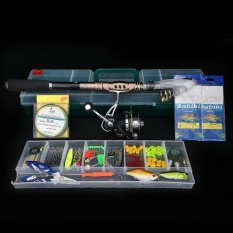 Serat Karbon Teleskopik Fishing Rod 5.2: 1 Rasio Gear Memancing Reel Bait 104 Pcs Fishing Tool Portable Kit untuk Air Laut Perikanan Tangkap Spesifikasi: 4000 Ukuran: 3 M