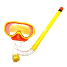Anak-anak Renang Kacamata Semi Kering Snorkeling Peralatan Kuning-Intl