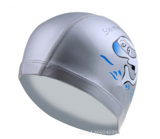 Anak-anak PU Kain Topi Lucu Kartun Caps Renang Cap Grosir Caps Waterproof Pelindung Tutup Telinga 112-Intl