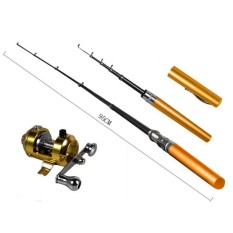 Color FISHING ROD PENA PUPLEN Pancing Joran Mini Portable Fish Pen PulPen Alat Mancing