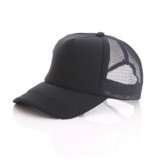 Coromose Jaring Sopir Truk Topi Tutup (Polos Hitam)-Internasional