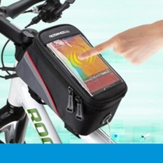 Coromose Anti-Air Bersepeda Sepeda Sepeda Depan Bingkai Keranjang Tabung Guncangan Absorption Tas Padded Tas untuk Ponsel Warna: merah Hitam Sisi Ukuran: 4.8 Inches Keberuntungan-G-Internasional
