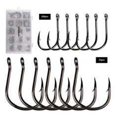 Dingbear 25 Pcstiger Kait & 100 Pcs Kait Standar Militer Baja Memancing Kait Fishinghooks Fishinghook Ikan Kait Kait untuk Ikan ...-Internasional