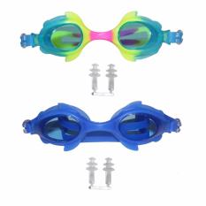 EELIC KAR-2800 2 PCS BIRU TUA + PINK Kaca Mata Renang Anak Usia 2 - 7 Tahun