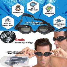 EELIC KAR-816 -HT Hitam Kacamata Renang Anti Radiasi Dengan Tutup Telinga