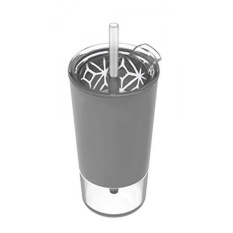 Ello Tidal Glass Tumbler dengan Straw, Grey, 20 Oz-Intl