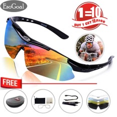 EsoGoal Polarize Olahraga Bersepeda Sunglasses untuk Pria Wanita Bersepeda Riding Running dengan 5 Lensa Yang Dapat Dipertukarkan-Intl