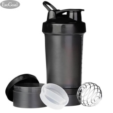 EsoGoal Protein Blender Kebugaran Botol Powder Shaker Cup Mixer dengan 3 Lapis Twist dan Lock Storage, 100% BPA Free Leak Proof Spo-Intl