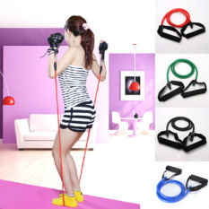 Latihan Resistance Band Set Latihan Kebugaran Yoga Peregangan Tugas Berat Tabung Baru Merah