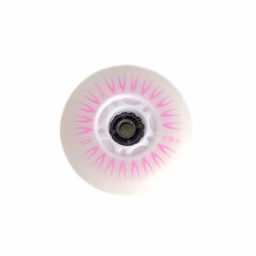 Fancyqube Berwarna Lampu LED Inline Sliding Flash PU Roda Sepatu Roda 72/76/80 Mm Sport Pink-72-Intl