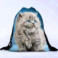Ransel Modis Pria Wanita 3D Tas Sablon Ransel Kolor-Intl