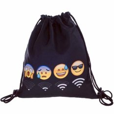 Fashion Unisex Ransel 3 D Percetakan Tas Serut Ransel