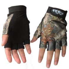 Jari Sarung Tangan Bernapas Anti Slip Sendok Memancing Sarung Tangan Outdoor Tahan Air Sun Perlindungan Sarung Tangan Warna: Kamuflase Ukuran: F-Intl