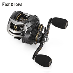 FISHDROPS LB200 7.0:1 Baitcasting Reel 18 Ball Bearing Carp Fishing Left Right Hand Bait(Left Hand) - intl