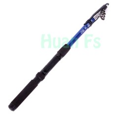 Fishing Rod Joran Pancing Fiber Glass Sea Fishing Rod 5 Segments max 2.45M - Blue Black