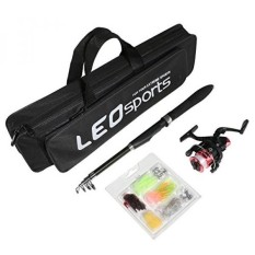 Fishing Set Alat Pancing dengan 1.6 M Teleskopik Tongkat Pancing Pintal Reel Pancing Umpan Pancing Kait Tas Pancing Kit Air Laut Air Tawar Setelan Profesional Travel Joran Pancing Rod Set-Intl