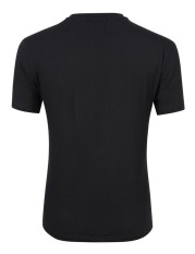 FS Young Horse Men Fashion Cotton Color Block Short Sleeve Slim T-shirt Black XL