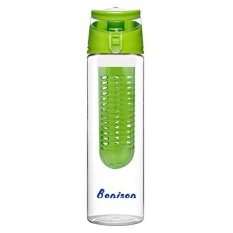Hijau 23 Oz Desain Terbaru Tritan Buah Infuser Botol Air, Olahraga Botol, Sekolah Botol, Leak Proof, Pegangan Terlipat, untuk Buah, Jus, Es Teh, Lemonade & Sparkling Minuman-dengan 2 Hadiah-Intl