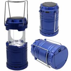 Grosir Station - Lampu Emergency Camping LED Lentera Tarik Baterai - Biru