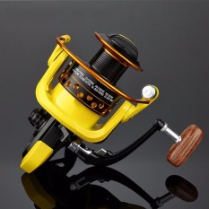 HD2000 Kuning Black Metal Pintal Reel Pancing Logam Spool12bb untuk Air Tawar Air Memancing-Intl