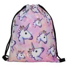 Hot Fashion Baju Wanita Wanita Bahu Folding Drawstring String Bag Backpack School Rucksack Gym Sport Handbag 15