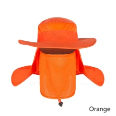 Hot Selling Unisex Outdoor Neck Protection Waterproof Sunshine Blocking Bush Hat Jungle Hat Sun Hat (Oranye)-Intl