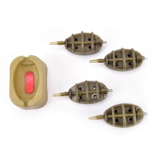 Inline Method Carp Pancing Pengumpan 4 Pengumpan 15/20/25/35G Mould-Internasional