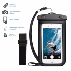IPX8 Waterproof Case, Multifungsi Waterproof Case dengan Adjustable Armband & Leher Lanyard, Cocok untuk Olahraga Air, Best Water Proof, Tahan Debu, Tahan Salju untuk Hampir Telepon. -Intl