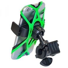 ISSIKI JAPAN Bike Phone Mount Holder Black&Green,Universal Bicycle Handlebar Roll Ball Mount Adjustable Cell Phone Holder Cradle for iPhone 7 7 Plus 6 6S Plus, Samsung Galaxy - intl