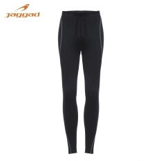 Jaggad Reflektif Fleece Bersepeda Celana dengan Bantal Silikon (Hitam)-Intl