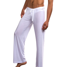 Tergelincir Lepas Celana Yoga Kasual Untuk Pakaian Tidur (white ) S Jamas