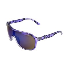 Jingle 2015 Fashion Wanita Pria Unisex Vintage Bulat Cermin Lensa UV400 Sunglasses Kacamata (Ungu + Biru)
