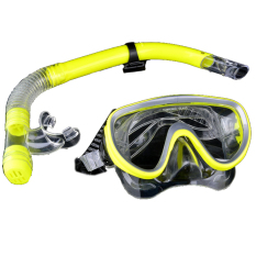 Jo. Di Kolam Renang Peralatan Selam Anti Kabut Kaca Mata Selam Scuba Menggunakan Snorkel Masker Kacamata (Kuning)