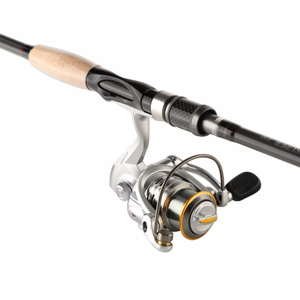Johncoo Baru Tongkat Pancing Combo 2.4 M Carbon Rod dan Berputar Reel Pancing SP3000 Berputar Set Pancingan Ikan dengan REEL 10-25G -Intl